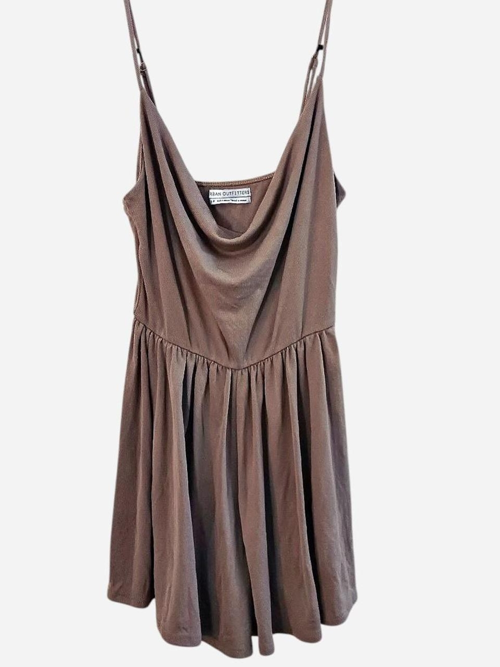 Urban Outfitters Brown Cowl-Neck Mini Romper